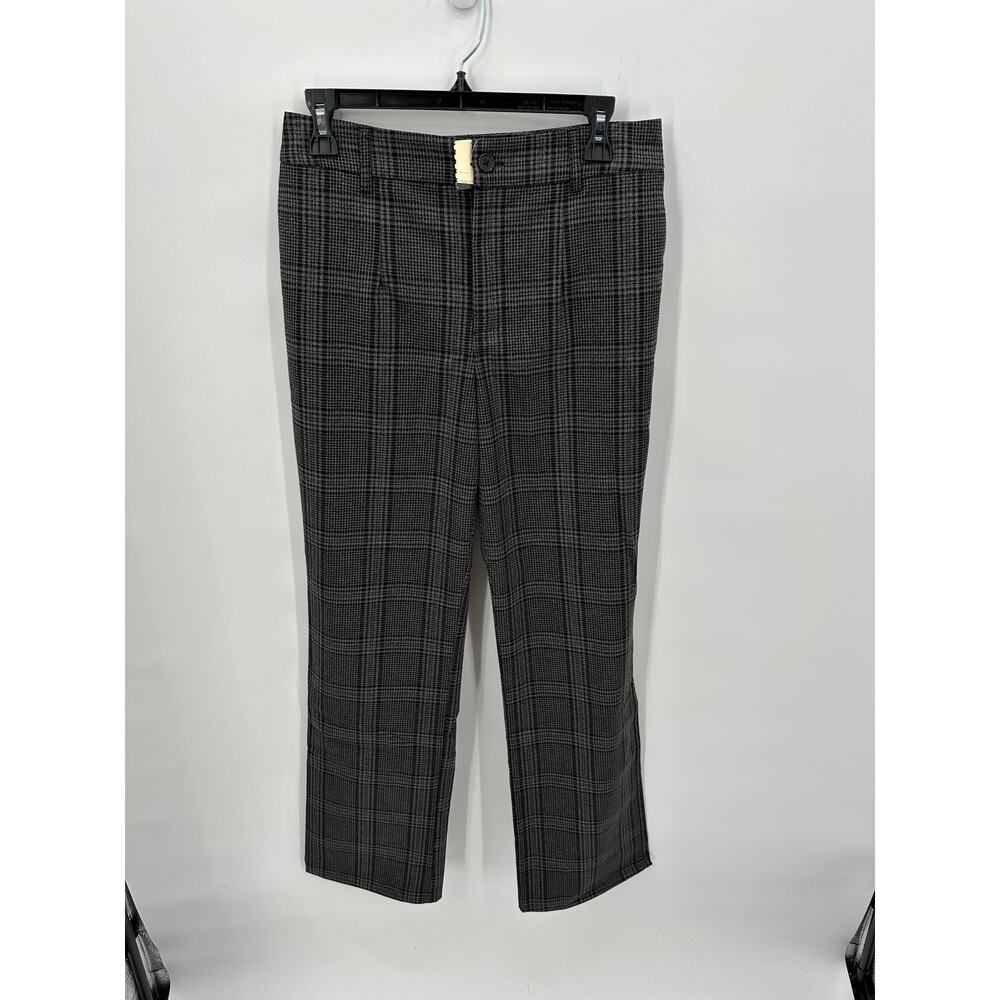 SANCTUARY NWT Evereve Soho Plaid Charcoal Trouser Pant // 32 - Picture 5 of 11